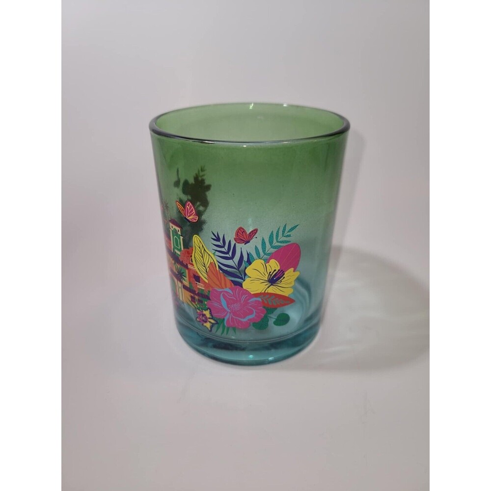 Disney Encanto Houses Green Hand Painted Juice Glass from Disney World Orlando